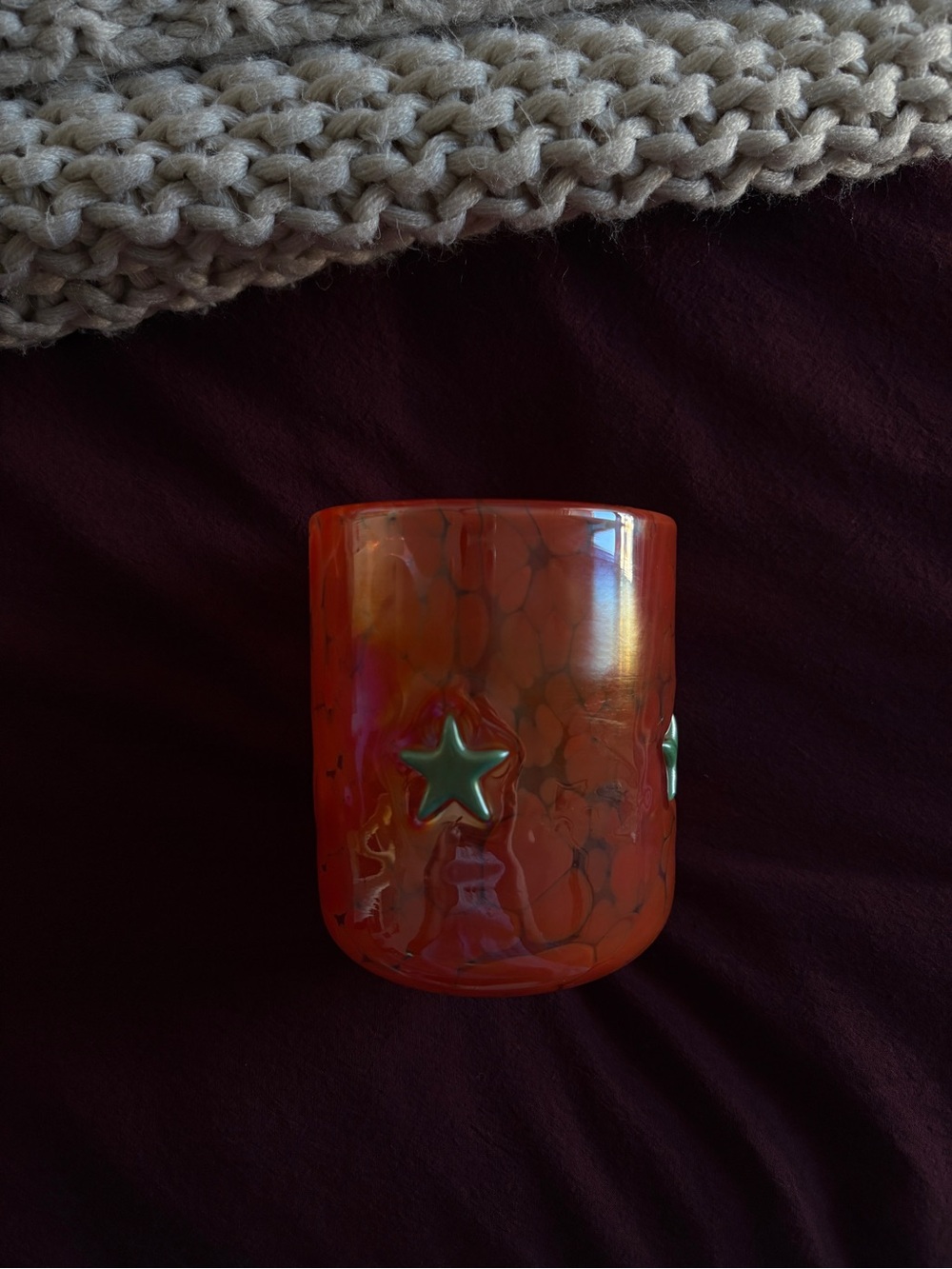 Anthropologie orange stars cup life of a showgirl Taylor swift cup green stars